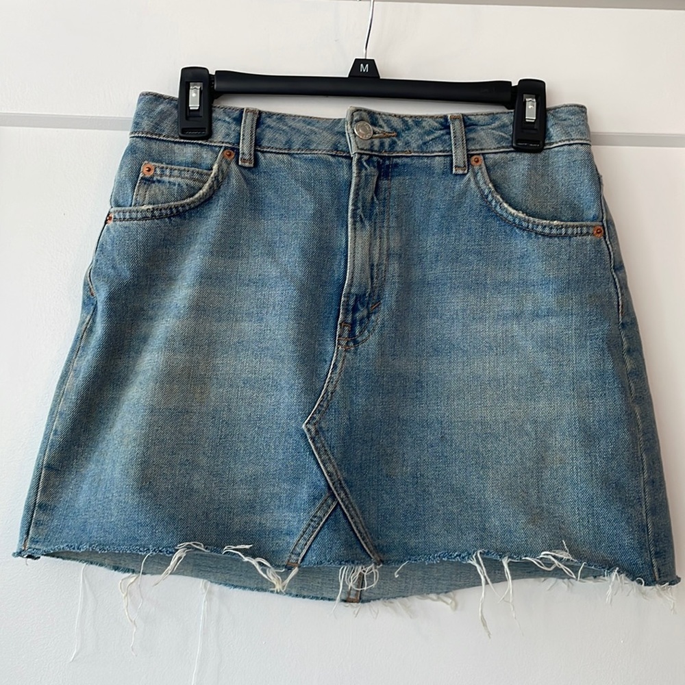 Top shop denim skirt